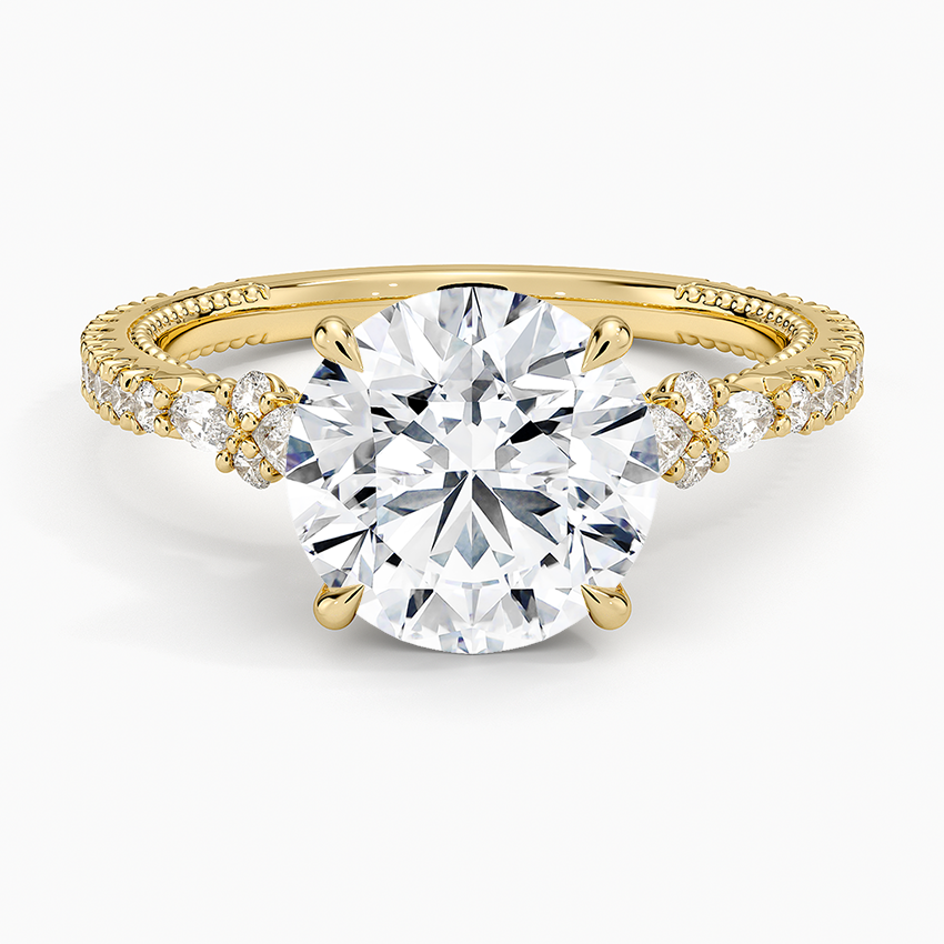 Primrose Diamond Ring Yellow Gold 18k Round Engagement Ring