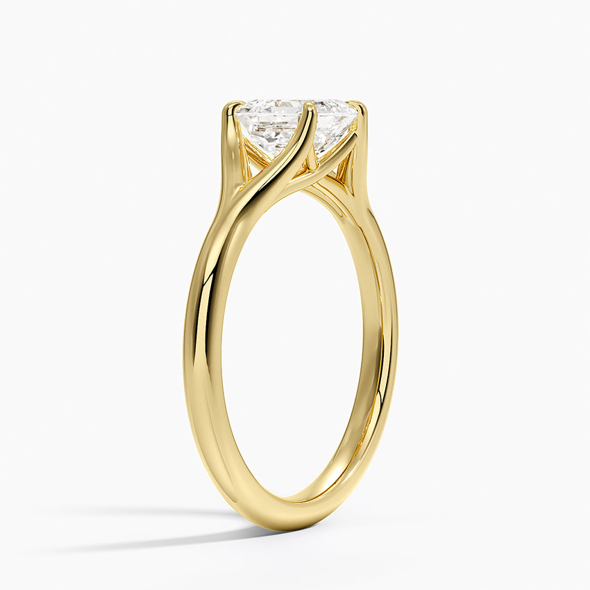 Reverie Solitaire Ring Yellow Gold 18k Asscher Engagement Ring