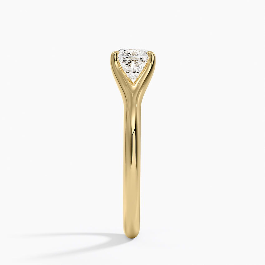 Reverie Solitaire Ring Yellow Gold 18k Cushion Engagement Ring