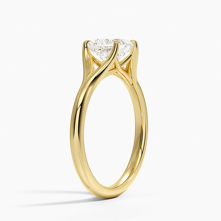 Reverie Solitaire Ring Yellow Gold 18k Princess Engagement Ring