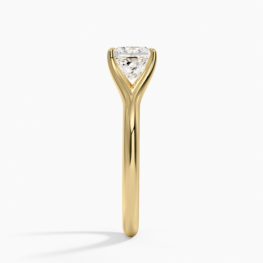 Reverie Solitaire Ring Yellow Gold 18k Princess Engagement Ring