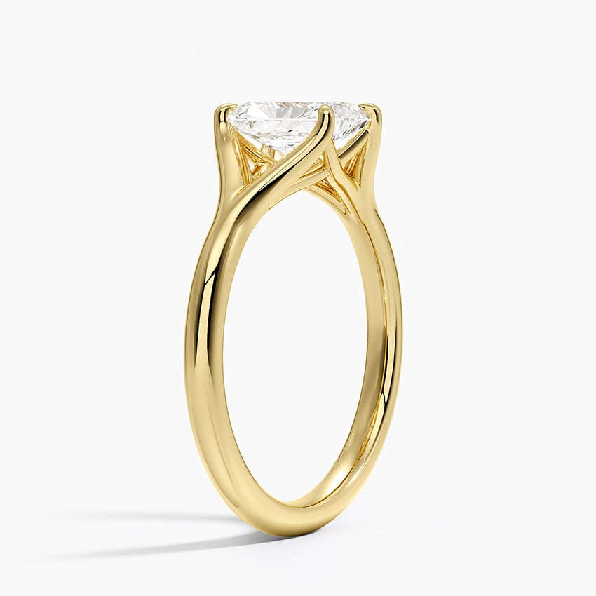 Reverie Solitaire Ring Yellow Gold 18k Radiant Engagement Ring