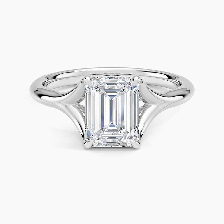 Reverie Solitaire Ring Platinum Emerald Engagement Ring