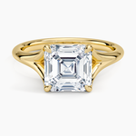 Reverie Solitaire Ring Yellow Gold 18k Asscher Engagement Ring