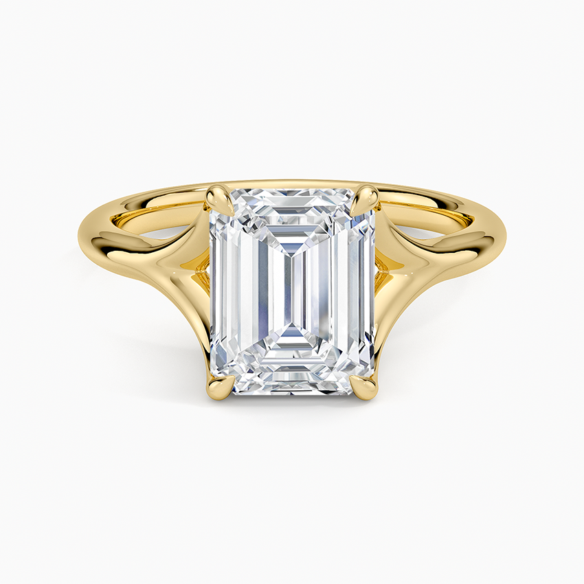 Reverie Solitaire Ring Yellow Gold 18k Emerald Engagement Ring