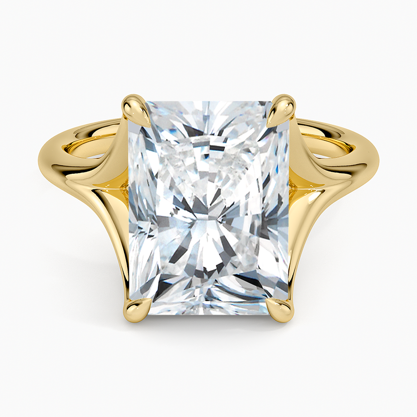 Reverie Solitaire Ring Yellow Gold 18k Radiant Engagement Ring