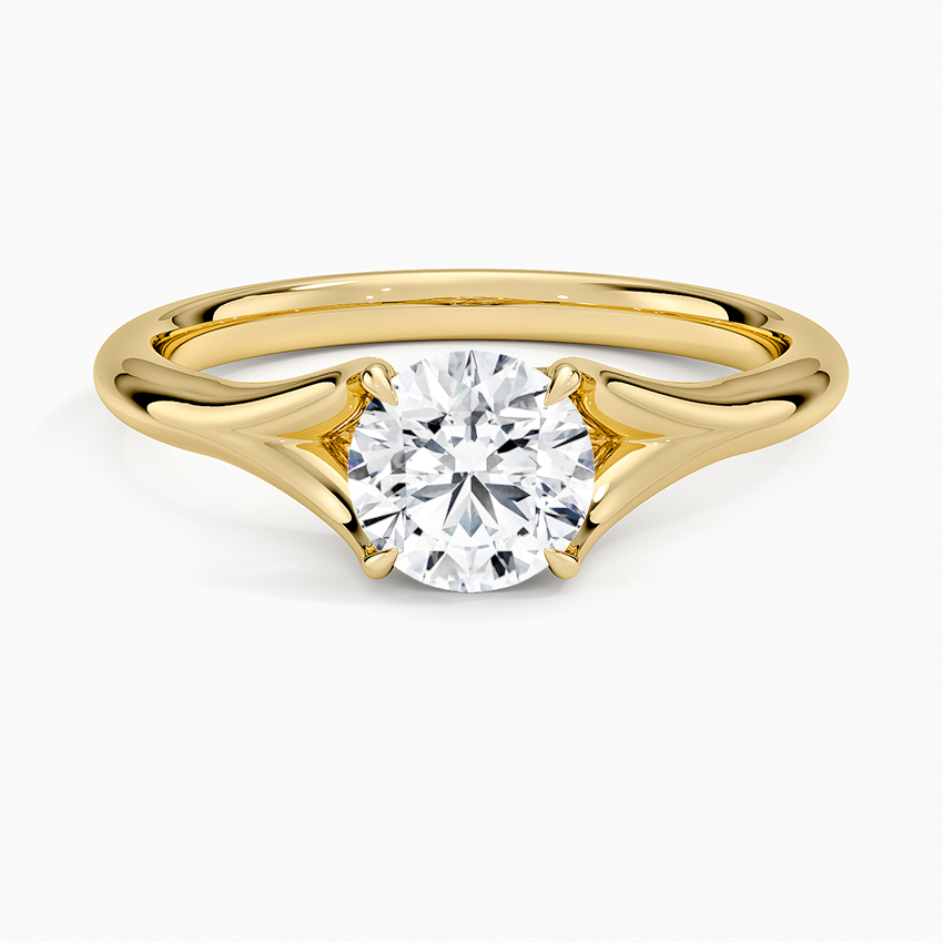Reverie Solitaire Ring Yellow Gold 18k Round Engagement Ring