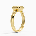 Andrea Bezel Prong Ring Yellow Gold 18k Asscher Engagement Ring