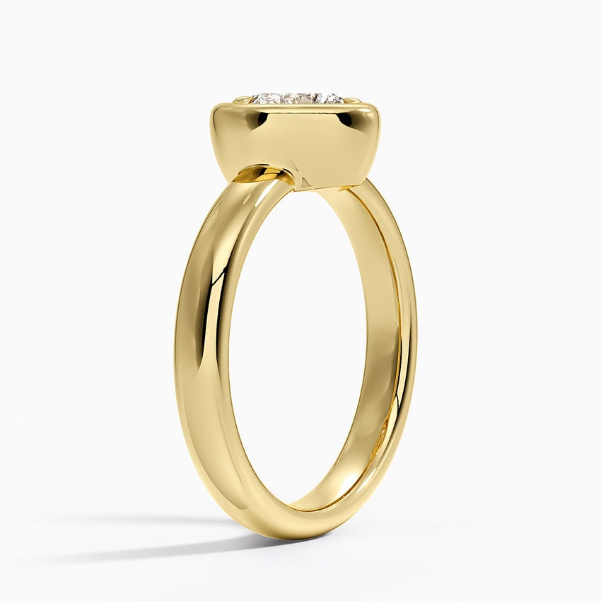 Andrea Bezel Prong Ring Yellow Gold 18k Heart Engagement Ring