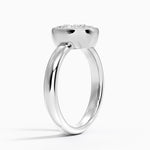 Andrea Bezel Prong Ring Platinum Oval Engagement Ring