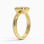 Andrea Bezel Prong Ring Yellow Gold 18k Radiant Engagement Ring