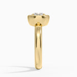 Andrea Bezel Prong Ring Yellow Gold 18k Round Engagement Ring
