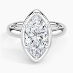 Andrea Bezel Prong Ring Platinum Marquise Engagement Ring