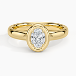 Andrea Bezel Prong Ring Yellow Gold 18k Oval Engagement Ring