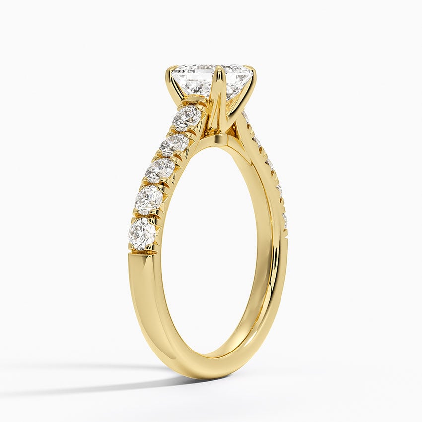Anthology Half Coverage Diamond Ring (1/2 ct. tw.) Yellow Gold 18k Asscher Engagement Ring