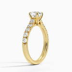 Anthology Half Coverage Diamond Ring (1/2 ct. tw.) Yellow Gold 18k Cushion Engagement Ring