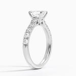 Anthology Half Coverage Diamond Ring (1/2 ct. tw.) Platinum Emerald Engagement Ring
