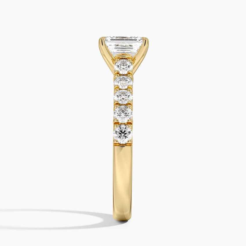 Anthology Half Coverage Diamond Ring (1/2 ct. tw.) Yellow Gold 18k Emerald Engagement Ring