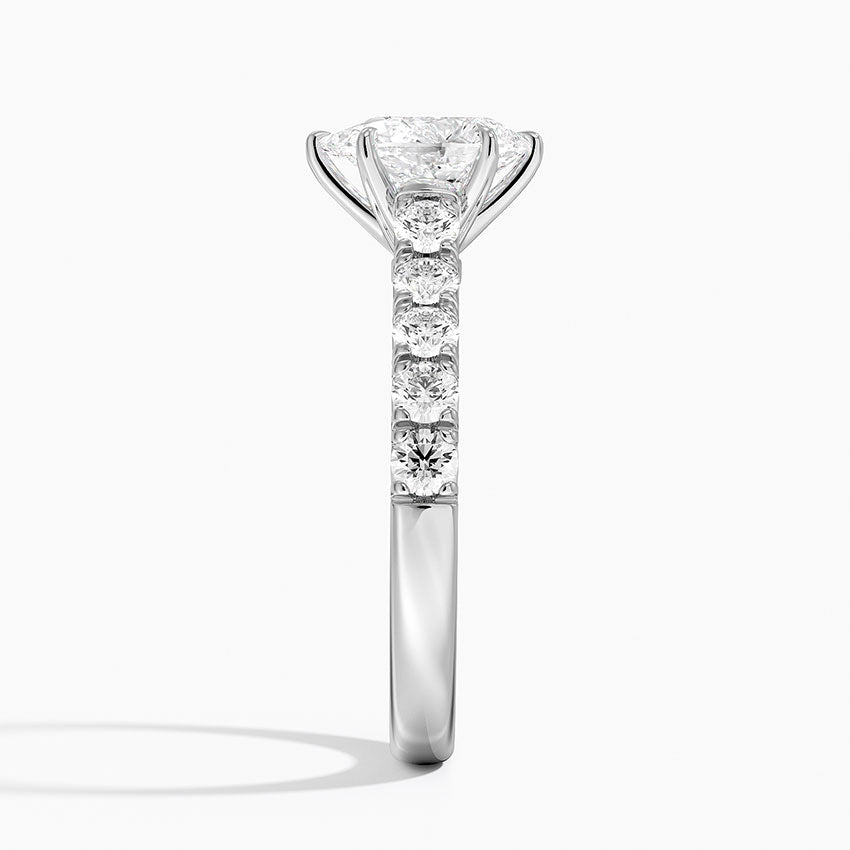 Anthology Half Coverage Diamond Ring (1/2 ct. tw.) Platinum Pear Engagement Ring
