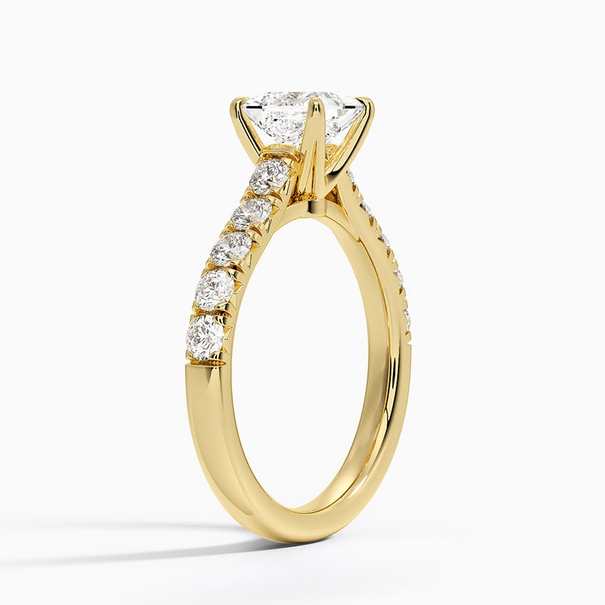Anthology Half Coverage Diamond Ring (1/2 ct. tw.) Yellow Gold 18k Princess Engagement Ring