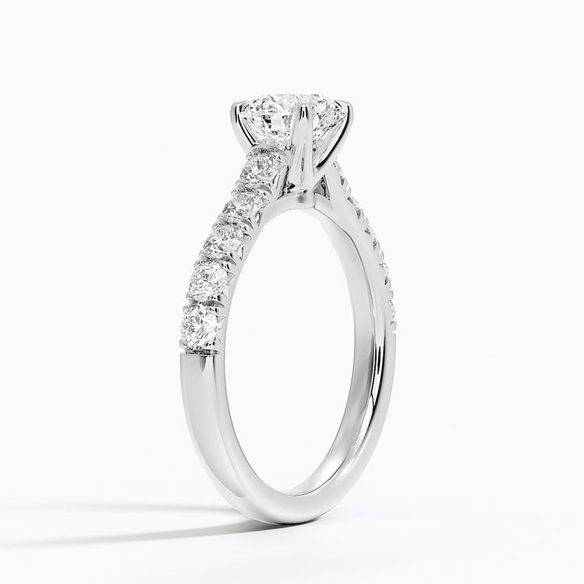 Anthology Half Coverage Diamond Ring (1/2 ct. tw.) Platinum Round Engagement Ring