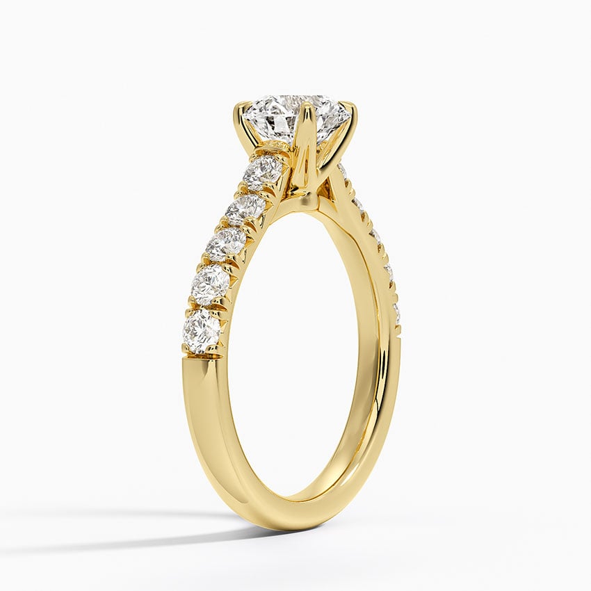 Anthology Half Coverage Diamond Ring (1/2 ct. tw.) Yellow Gold 18k Round Engagement Ring