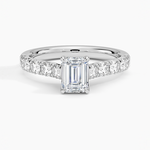 Anthology Half Coverage Diamond Ring (1/2 ct. tw.) Platinum Emerald Engagement Ring