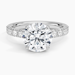 Anthology Half Coverage Diamond Ring (1/2 ct. tw.) Platinum Round Engagement Ring