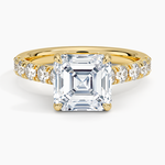 Anthology Half Coverage Diamond Ring (1/2 ct. tw.) Yellow Gold 18k Asscher Engagement Ring