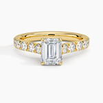 Anthology Half Coverage Diamond Ring (1/2 ct. tw.) Yellow Gold 18k Emerald Engagement Ring