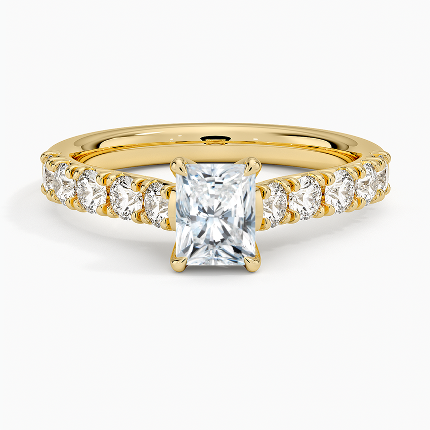 Anthology Half Coverage Diamond Ring (1/2 ct. tw.) Yellow Gold 18k Radiant Engagement Ring