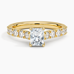 Anthology Half Coverage Diamond Ring (1/2 ct. tw.) Yellow Gold 18k Radiant Engagement Ring