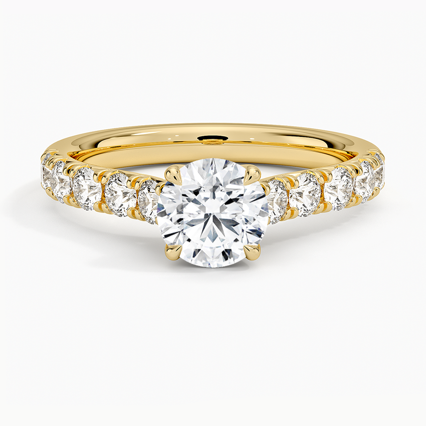 Anthology Half Coverage Diamond Ring (1/2 ct. tw.) Yellow Gold 18k Round Engagement Ring