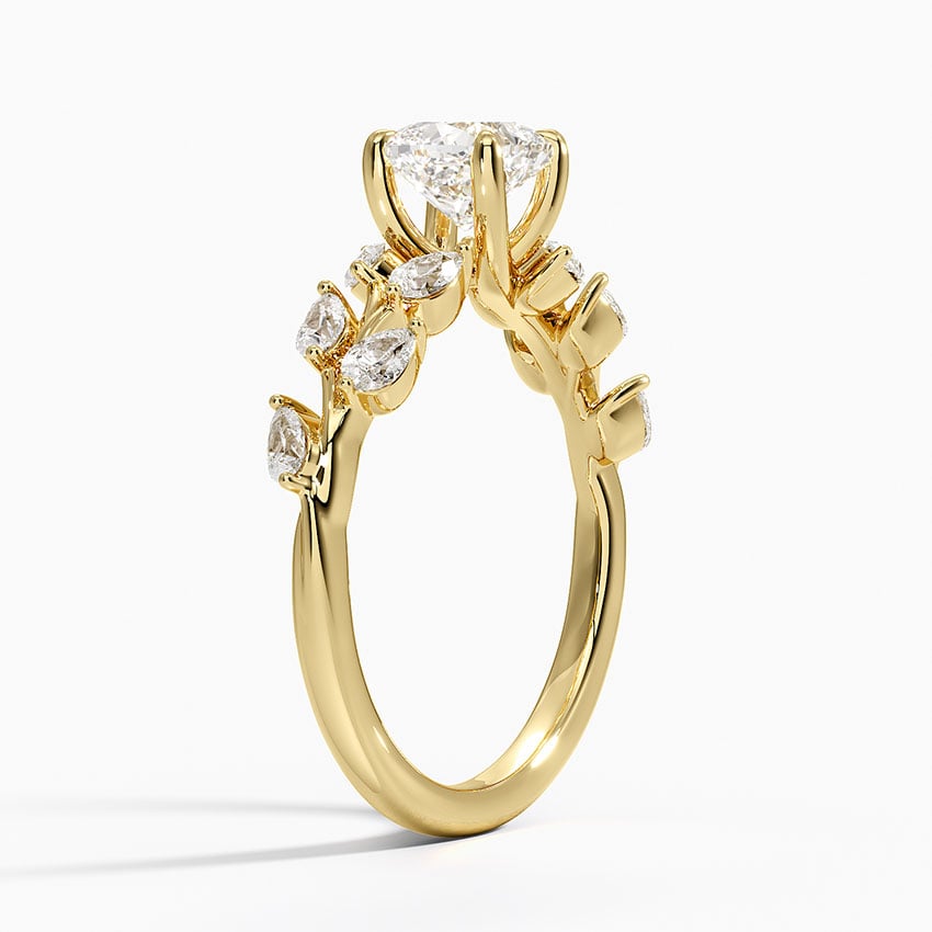Amaranta Diamond Ring (1/2 ct. tw.) Yellow Gold 18k Cushion Engagement Ring