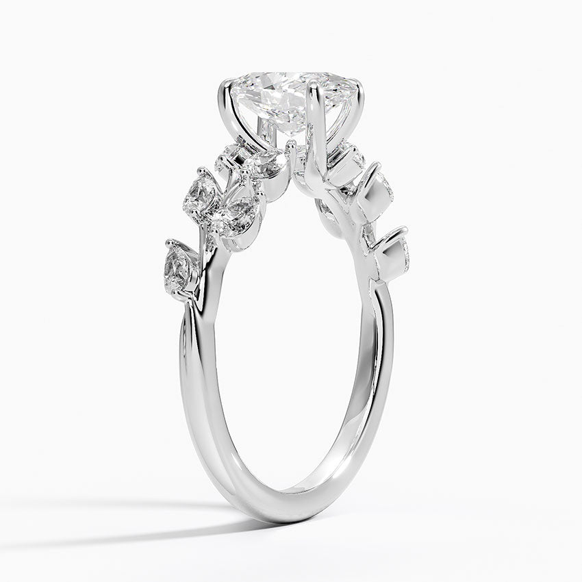 Amaranta Diamond Ring (1/2 ct. tw.) Platinum Oval Engagement Ring