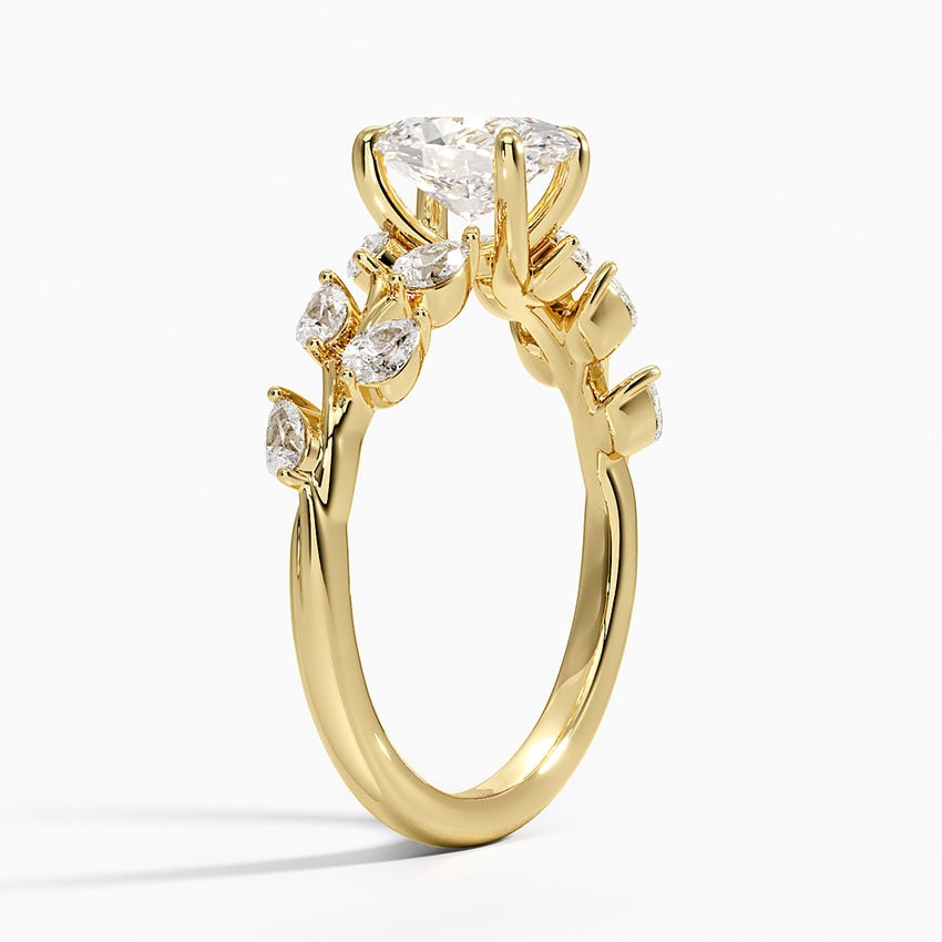 Amaranta Diamond Ring (1/2 ct. tw.) Yellow Gold 18k Oval Engagement Ring