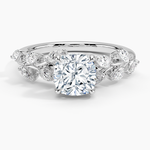 Amaranta Diamond Ring (1/2 ct. tw.) Platinum Cushion Engagement Ring