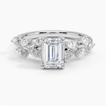Amaranta Diamond Ring (1/2 ct. tw.) Platinum Emerald Engagement Ring