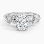Amaranta Diamond Ring (1/2 ct. tw.) Platinum Oval Engagement Ring