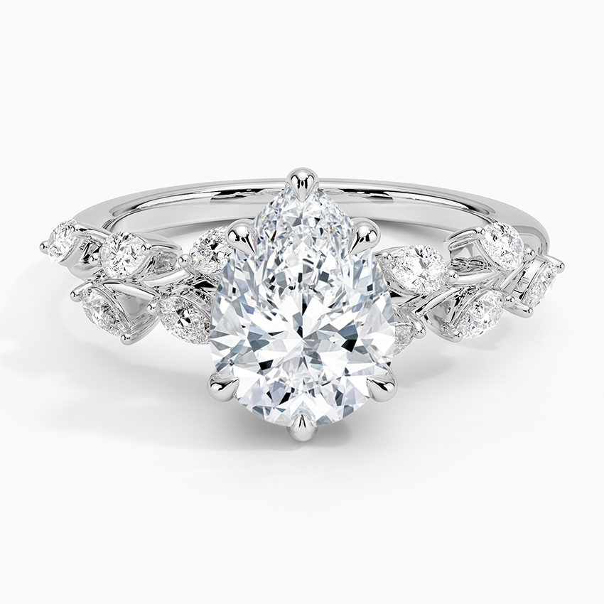 Amaranta Diamond Ring (1/2 ct. tw.) Platinum Pear Engagement Ring