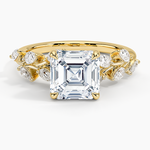 Amaranta Diamond Ring (1/2 ct. tw.) Yellow Gold 18k Asscher Engagement Ring