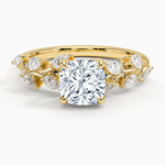 Amaranta Diamond Ring (1/2 ct. tw.) Yellow Gold 18k Cushion Engagement Ring
