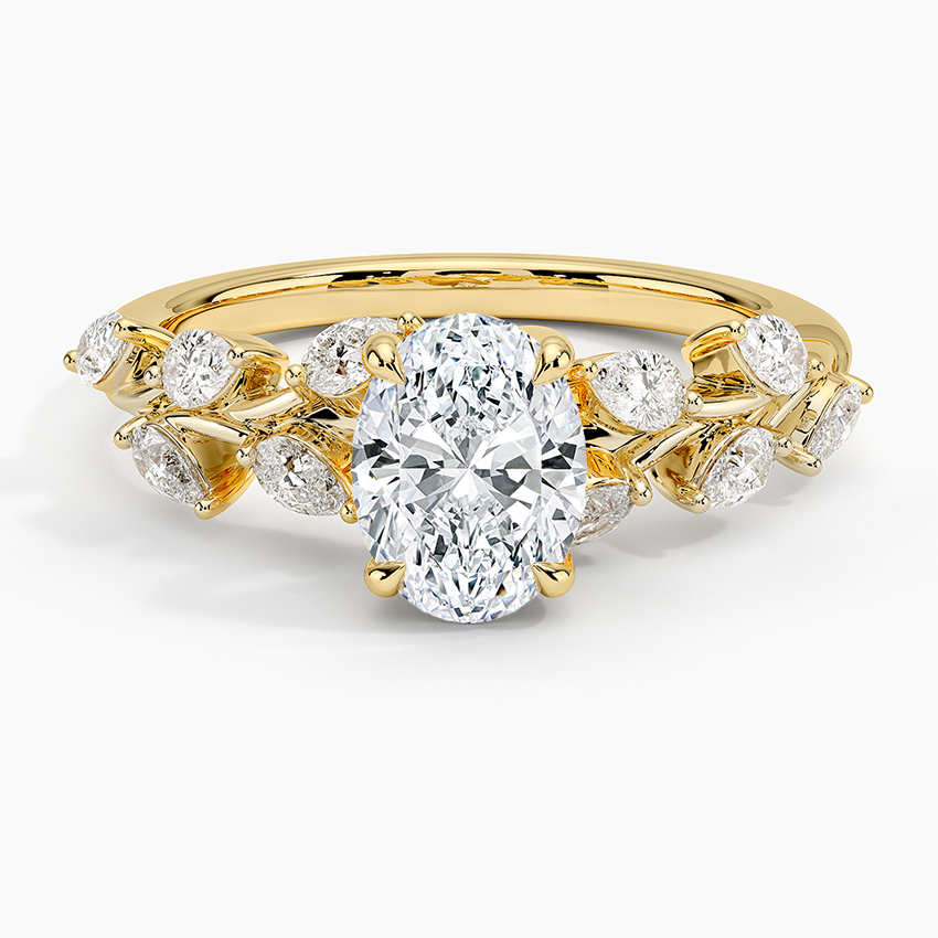 Amaranta Diamond Ring (1/2 ct. tw.) Yellow Gold 18k Oval Engagement Ring