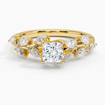 Amaranta Diamond Ring (1/2 ct. tw.) Yellow Gold 18k Princess Engagement Ring