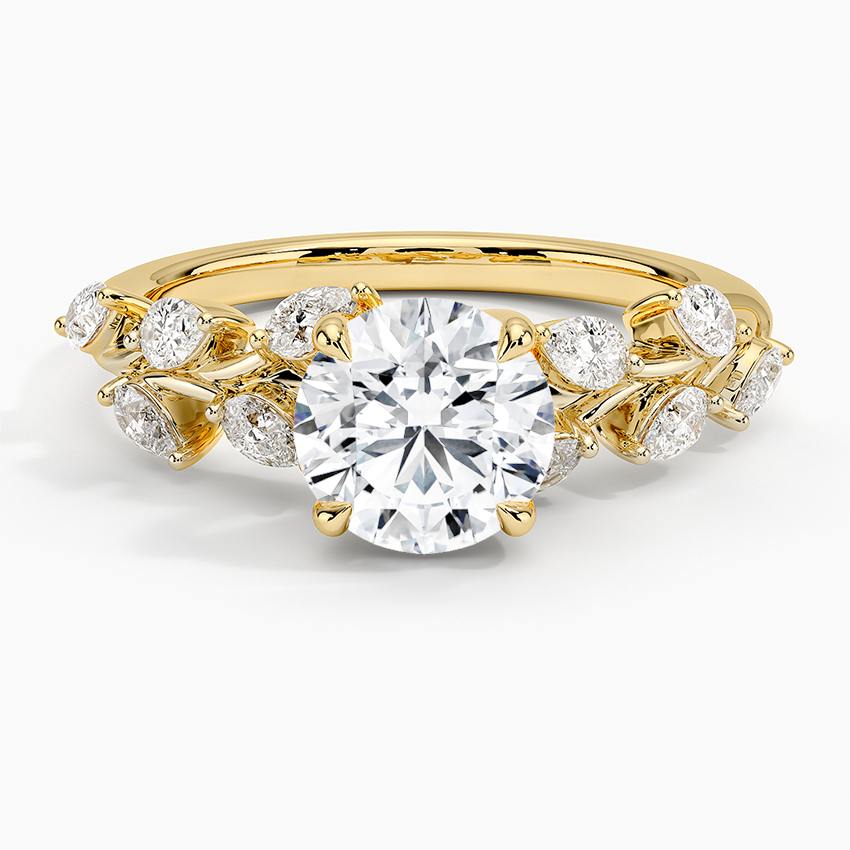 Amaranta Diamond Ring (1/2 ct. tw.) Yellow Gold 18k Round Engagement Ring