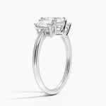 Luxe Rhiannon Three Stone Diamond Ring (3/4 ct. tw.) Platinum Asscher Engagement Ring
