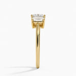 Luxe Rhiannon Three Stone Diamond Ring (3/4 ct. tw.) Yellow Gold 18k Princess Engagement Ring