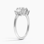 Luxe Rhiannon Three Stone Diamond Ring (3/4 ct. tw.) Platinum Round Engagement Ring