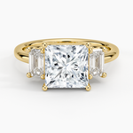 Luxe Rhiannon Three Stone Diamond Ring (3/4 ct. tw.) Yellow Gold 18k Princess Engagement Ring