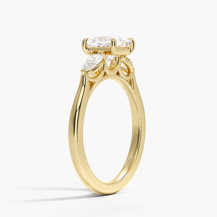 Opera Perfect Fit Diamond Ring Yellow Gold 18k Princess Engagement Ring